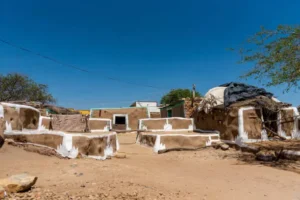 homes made from clay in thar desert due to poverty