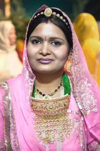 rajasthani woman wearing jewellery