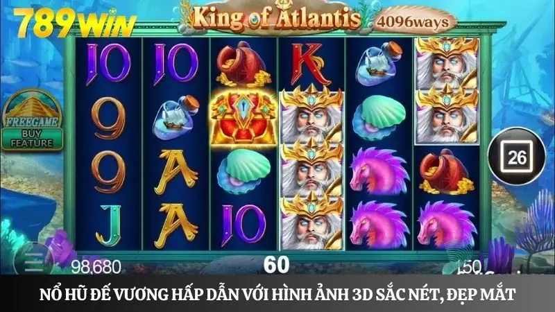 Hình ảnh trong game Nổ hũ Đế vương sắc nét, đẹp mắt